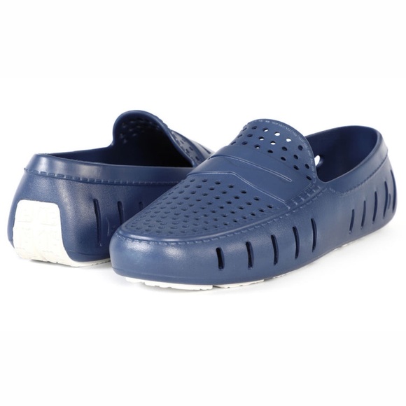 Floafers Navy Blue Waterproof Loafers Men’s Size 10 Slip-On Driving Shoes - Picture 1 of 12